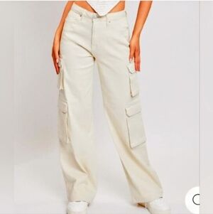 American Bazi Women's Wide Leg Cargo Jeans